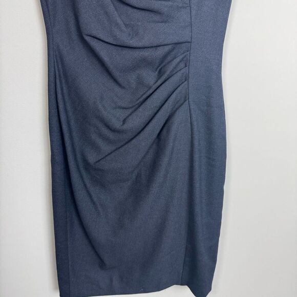 MAXMARA | Navy Sleeveless Dress Ruched Waist Detail Made in Italy Women’s Size M - Picture 4 of 7